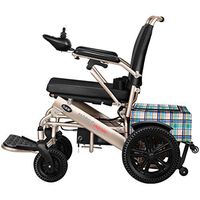 Best Rated Exclusive Deluxe Electric Wheelchair Motorized Fold Foldable Power Wheel Chair, Lightweight Folding Carry Electric Wheelchair, Lightweight Wheelchairs for Adults ZZLYY