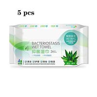 WANGJIANGLI Wipes, 26 Pcs Antibacterial Sanitary Wipes Wet Wipes Adult Men and Women Care Antibacterial Wipes Female Makeup Remover Wipes, 5 Pack