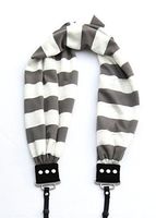 Capturing Couture SCARF-STGY Grey Stripe Scarf Collection Camera Strap