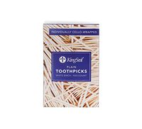 KingSeal Natural Birch Wood Toothpicks, Individually Cello Wrapped, Plain, Unflavored, 2.5 Inch Length - 12 Boxes of 1000 per Box (12,000 pcs total)