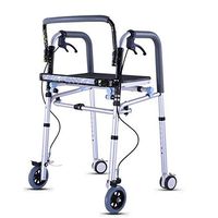 Walking Frame Hmhope Hi-Riser with Brake Handle Seat Board Height Adjustable Folding Lightweight Aluminium
