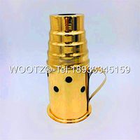 Metal Hookah Wind Cover Hookahs Sheesh Anti air Pot Cover Accessories Gadget On The Top Cachimba with Handle Charcoal Hookah Pipe Screen Windcover (Gold)