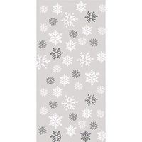 hersrfv home Large Snowflakes Cello Bags 20 Pack Winter Christmas Party Decoration