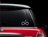 Glasses Decal Sticker for Car Window Laptop Room (7" inches (White Matte)