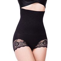 ieasysexy Women's Lace Shapewear Hi-Waist Cincher Girdle Belly Trainer Corset Postpartum Recovery Corset Panties Tummy Forming Girdle Bodysuit Slimming shapewear (Black,Size L,for waist 23.2"-31.5")