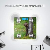 Brown Bear is Standing Up Body Weight Digital Scale Smart Body Scale Body Weight Scale Tracks 8 Key Compositions Analyzer Sync with Fitness Apps 400 Lbs