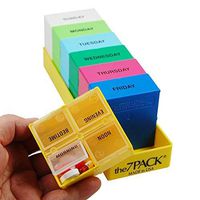 Borin-Halbich The 7 Day Pill Organizer with 7Pack Deep Tray, 4 Compartments