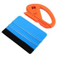 Fydun Vinyl Cutter Squeegee Installation Tool Kit Car Wrapping Tool Window Felt Edge Squeegee for Pad Wallpaper Pasting Glass Cleaning