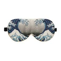 Alaska Bear Natural Silk Sleep Mask, Blindfold, Super Smooth Eye Mask (Great Wave)