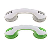 MagiDeal 2pcs Durable Suction Helping Handle Safety Cup Grab Bar Handrail Bathroom Shower Bathtubs Grip Rails 10" Green Grey