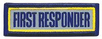 FIRST RESPONDER - 3 x 1" Reflective, Patch Tabs 1st Respendor, Emblem Emergency Medical Service Services Ambulance Fire Rescue EMT E.M.S. Paramedic - Sold by UNIFORM WORLD