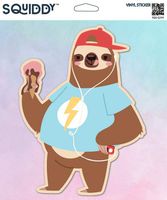 Squiddy Sloth Cute Hip - Vinyl Sticker Decal for Phone, Laptop, Water Bottle (3" Tall)