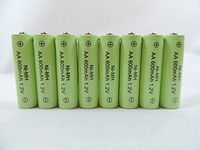 Solar Light AA NiMh Ni-Mh 600 mAh Rechargable Batteries (Pack of 8)