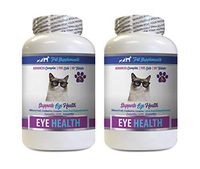 cat Eye Health Supplements - Cats Eye Health Complex - Advanced Formula for Eye Sight - Immune Boost - Lutein for Cats - 2 Bottles (120 Tablets)