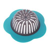 jinetor Hair Catcher Bath Drain Shower Tub Strainer Cover Sink Trap Basin Stopper Filter Blue