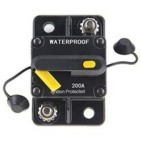 ANJOSHI 200Amp Circuit Breaker 50A-300A with Manual Reset Fuse Inverter for Car Audio, Stereo Switch and Solar Inverter System Protection 12V-36V DC Fuse Holder