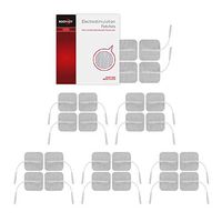 TENS Unit Muscle Stimulator Massager Electrodes Pads with Premium Gel 2 * 2 20 Pcs Patches Replacement Pads Electrode Electric Stimulation Machine for TENS Therapy by ROOVJOY