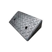 Portable Car Uphill Pad, Thicken Rubber Black Ramp Mat, Pressure-Resistant Factory Transport Loading and Unloading Ramp (Size: 48 25 12cm)