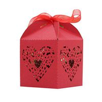 Candy Bags,Elevin(TM) 50pcs Wedding Favour Favor Sweet Cake Gift Candy Boxes Bags Anniversary Party (K)