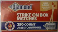 Diamond Strike on Box Matches - Large Kitchen Matches - 250 Count
