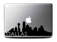 Dallas Skyline (13 inch) Black Macbook Decal #3 - Laptop Decal
