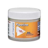 LiftMode Piperine - Enhances Absorption and Uptake of Supplements, Black Pepper Extract (Piper Nigrum) | Vegetarian, Vegan, Non-GMO, Gluten Free - 10 Grams (1000 Servings)