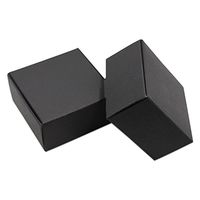 Small Black Kraft Paper Packaging Box Crafts Gift Wrapping Boxes Kraft Paper Box for Wedding Party Supplies Cookies Candy Storage Reusable 30 Pcs (8x8x4cm (3.1x3.1x1.6 inch))