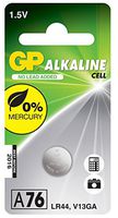 Alkaline button cell, 1.5V/ LR44, 1 piece per blister