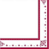 Stafford Ruby 10" Beverage Napkin 40th Anniversary - 36/Pkg.