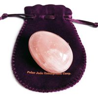 Polar Jade Rose Quartz Yoni Egg, Undrilled, Large Size, Pink Love Stone, for Women for Strengthening Pelvic Floor Muscles and for Countering Stress Adult Urinary Incontinence (Large (50x35mm))