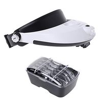 HoHome LED Lamp Light Headband Headset Head Jeweler Magnifier Magnifying Glass Loupe