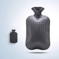Water Injection Hot Water Bottle Explosion-Proof PVC Charge Cute Children Adult Warm Water Bag Hand Warmers Pain Relief Hot and Cold Therapy,Gray