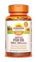 Sundown Fish Oil 1200 mg, 85 Odorless Softgels (Packaging May Vary)