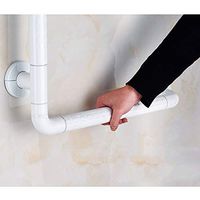 WZHONG Bathroom Armrests, Support Powerful Handle Armrest Rails Bracket Safety Grab, L-Shaped Armrest Toilet Shower Wall Elderly Disabled Disabled Access (Color : White, Size : 30x30cm)