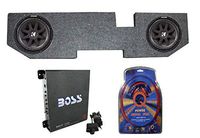 Kicker 43C104 10" 600W Subwoofers+for Dodge Ram Quad 02-Newer Box+Amp+Wiring