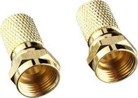 Coaxial Cable Screw On Connector | 2 Pack | Twist On Type Fitting for RG6 Coax Cable - Easy Installation