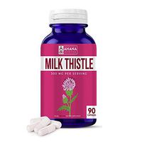 Milk Thistle Capsules by Ahana Nutrition - Pure Milk Thistle Supplement to Support Liver Health (150mg – 90 Easy to Swallow Pills)