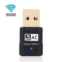 Easy idea's USB wifi Adapter,AC600 Wireless Mini USB Adapter,Mini-Sized Design,2.4GHz 150Mbps/5.8Ghz 450Mbps, For Device of Windows XP / Vista / 7 / 8 / 8.1 / 10 / MAC OS X 10