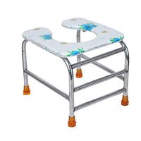 Vei Jie Toilet Seat | Foldable | Patched Handrail | Chromium Steel | Bathroom Chair | Elderly/Pregnant Women/Disabled - 31cmX37cmX37cm db