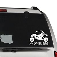 GottaLoveStickerz My Other Ride UTV Terrain Permanent Vinyl Decal Sticker for Laptop Tablet Helmet Windows Wall Decor Car Truck Motorcycle - Size (10 Inch / 25 cm Wide) - Color (Gloss Black)