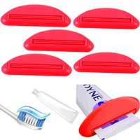 StyleZ 5X Plastic Tube Squeezer Toothpaste Dispenser Holder Rolling Bathroom Extract
