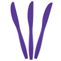 JF World Purple Premium Plastic Knives 48ct