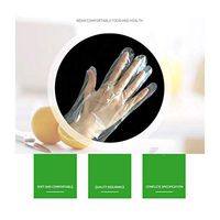 LLguz 100PCS Disposable Gloves - Waterproof Transparent Food Gloves Full Finger Mitten Hand Protector For Kitchen Restaurant Beauty Salon (White)