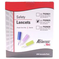 Safety Lancets - 25G Low Flow - Box of 200