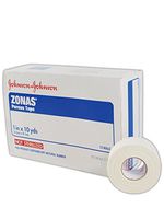 Johnson & Johnson JJ5104 Zonas Porous Adhesive Tape, 1" x 10", White (Box of 12)
