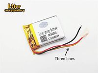 3 Lines 3.7V 650mAh 503040 Lithium Polymer Ion Rechargeable Battery Lithium 3lines Polymer Li-Po Battery for MP4 GPS MP3 Bluetooth Stereo DIY Gift