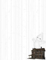 Halloween Haunted House & Ghost Stationery Printer Paper 26 Sheets