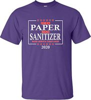 Go All Out Large Purple Adult Toilet Paper Hand Sanitizer Make America Clean Again T-Shirt