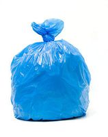 Resilia Tall 15 Gallon Trash Bags - Blue Recycling 100 Bags/Roll, 1 Mil Thick, 24x33 inches (WxH), Wire Ties Included, Made in USA