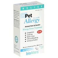 bioAllers Pet Allergy Relief Tablets for People, Animal Hair and Dander, Allergy Sinus Treatment, 60-Count Bottles